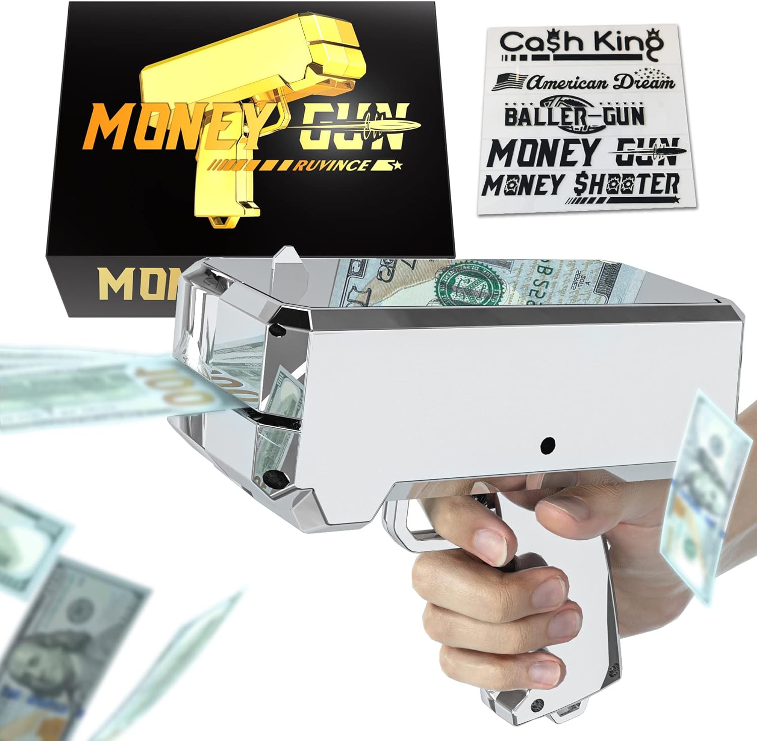 RUVINCE Money Gun Shooter, Special Money Gun for Movies That Look Real, Innovati...