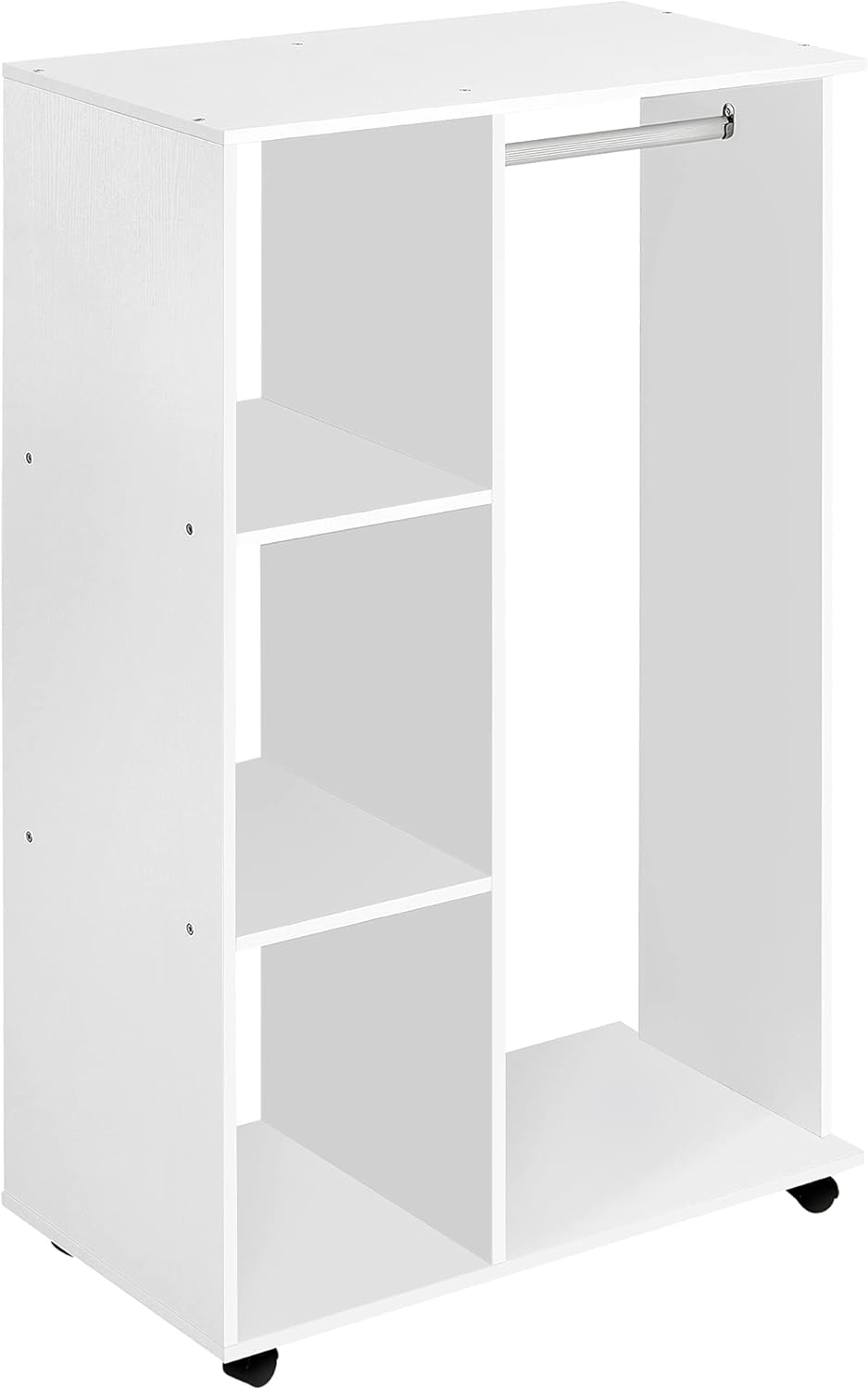**Best HOMCOM Open Wardrobe, Special Wardrobe on Wheels with Clothes Rail, Innov...