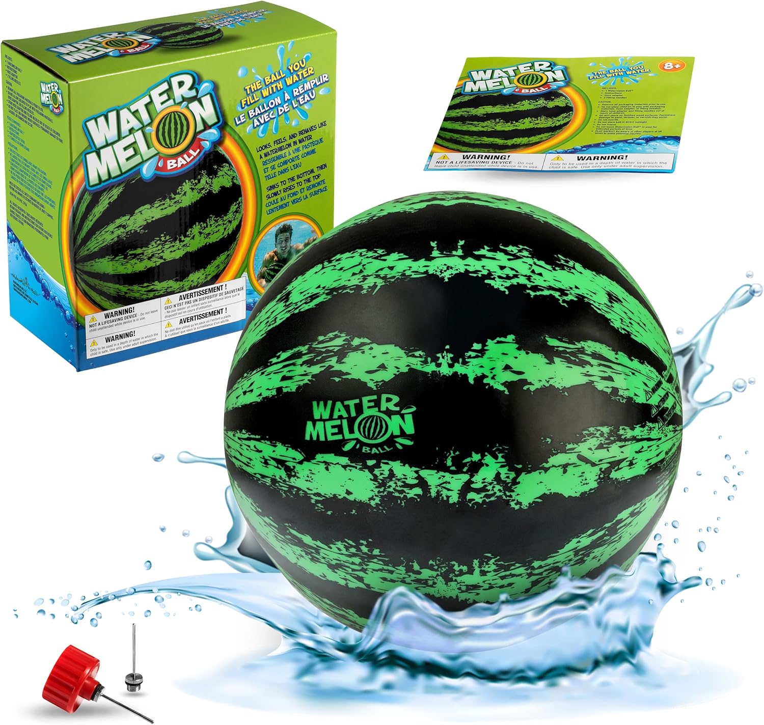 Original Innovative Watermelon Ball for Pool Fun, Best Pool Toys for Kids Ages 8...