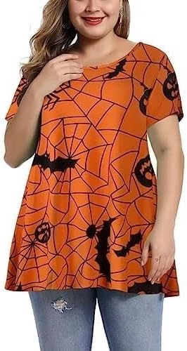 MONNURO Womens Short Sleeve Casual Loose Fit Flare Swing Tunic Tops Basic T-Shir...