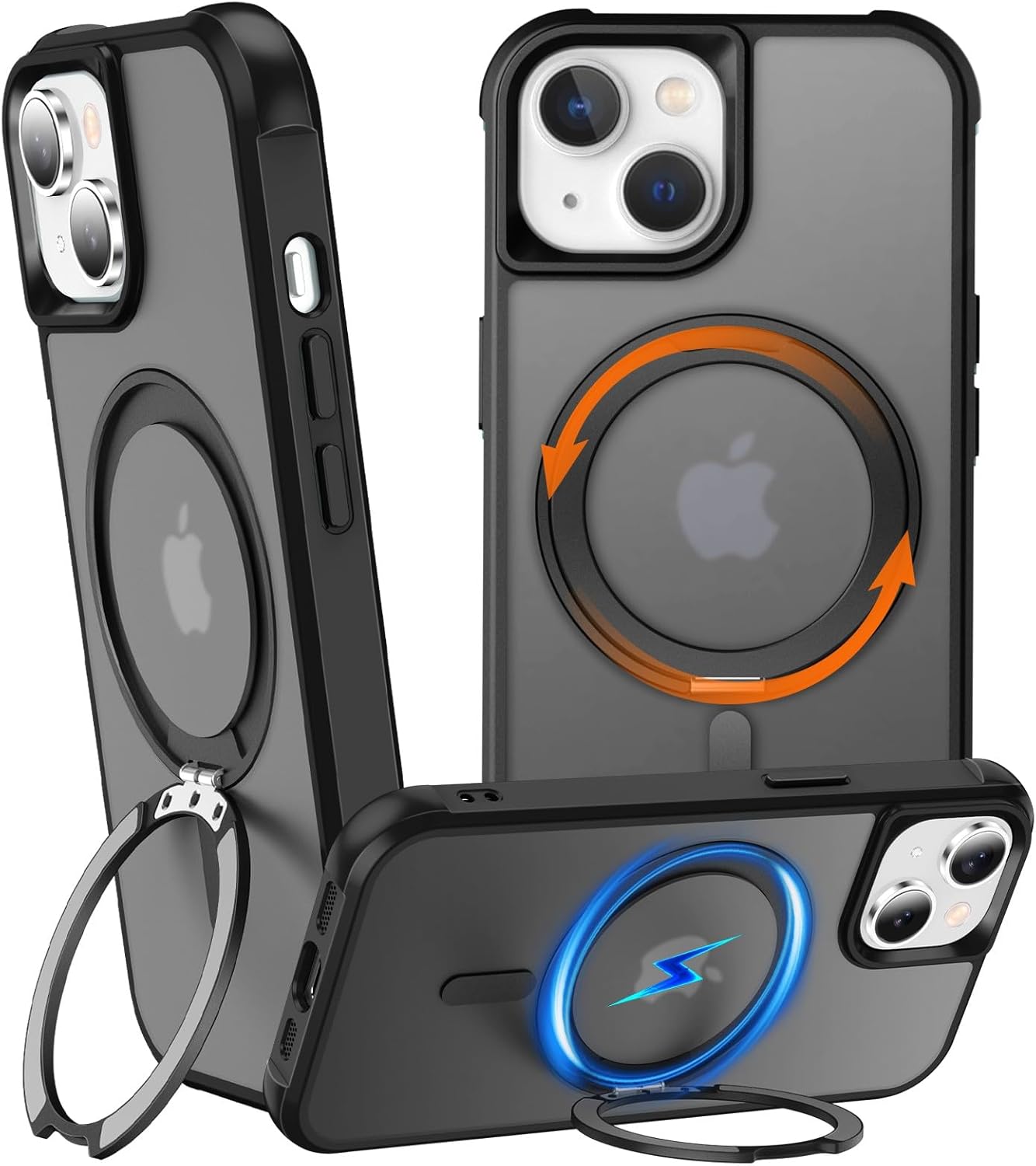 360° Rotatable Stand Compatible with iPhone 14 Case with Magnetic [Military Grad...