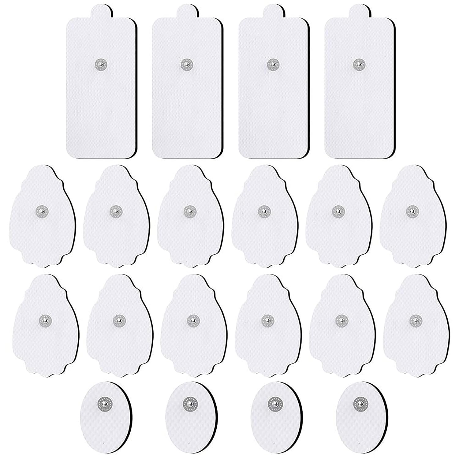 TENS/EMS Unit Replacement Pads NURSAL 20 Pack 3.5mm Snap Electrode Patches for E...