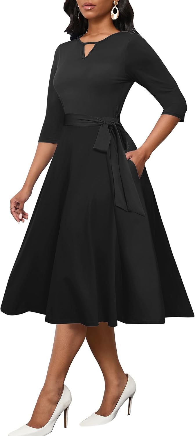 CLOCOR Dress, Special Midi Dresses for Women Casual, Innovative A-Line Fit and F...