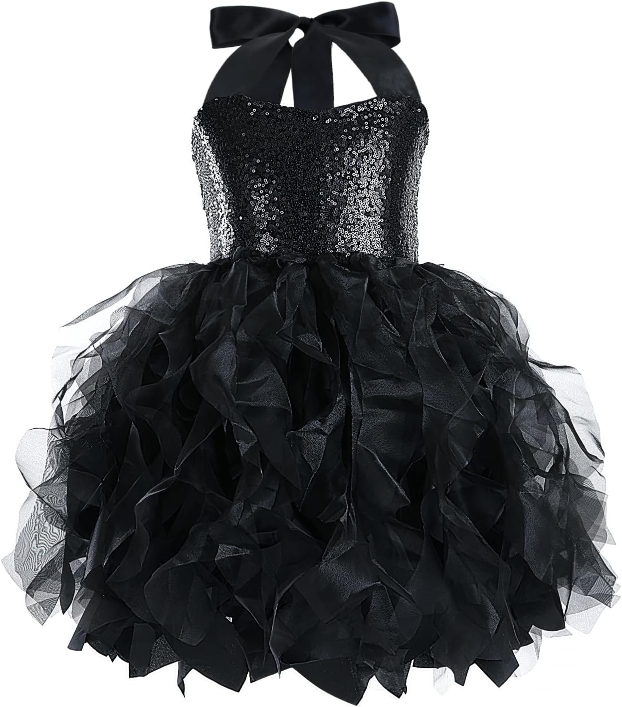 Tutu Dress for Girls Sparkly Sequin Tulle Princess Birthday Party Prom Outfit To...
