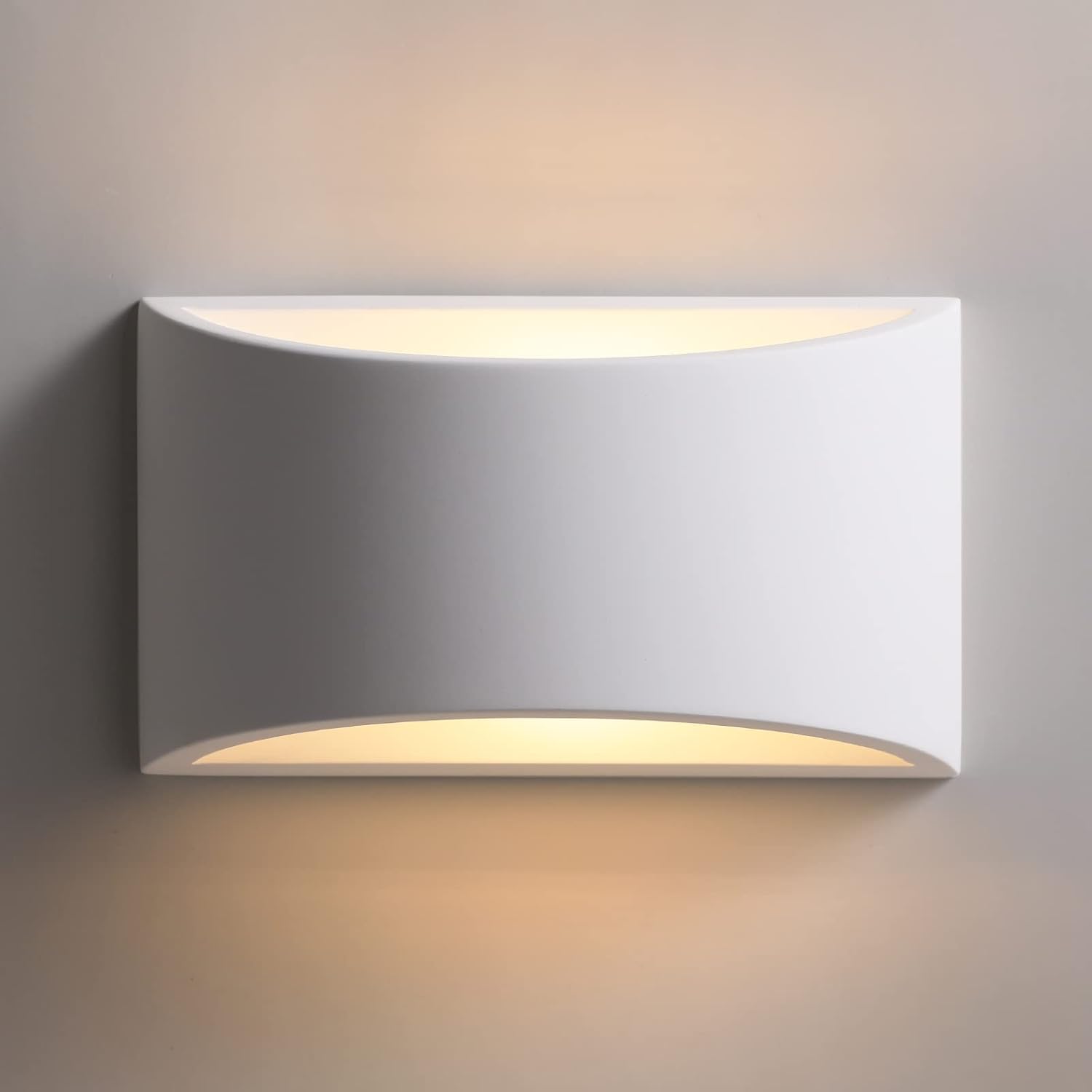 TLGREEN Indoor Plaster Wall Lights, Modern Wall Wash Lamp Warm White LED Up and...