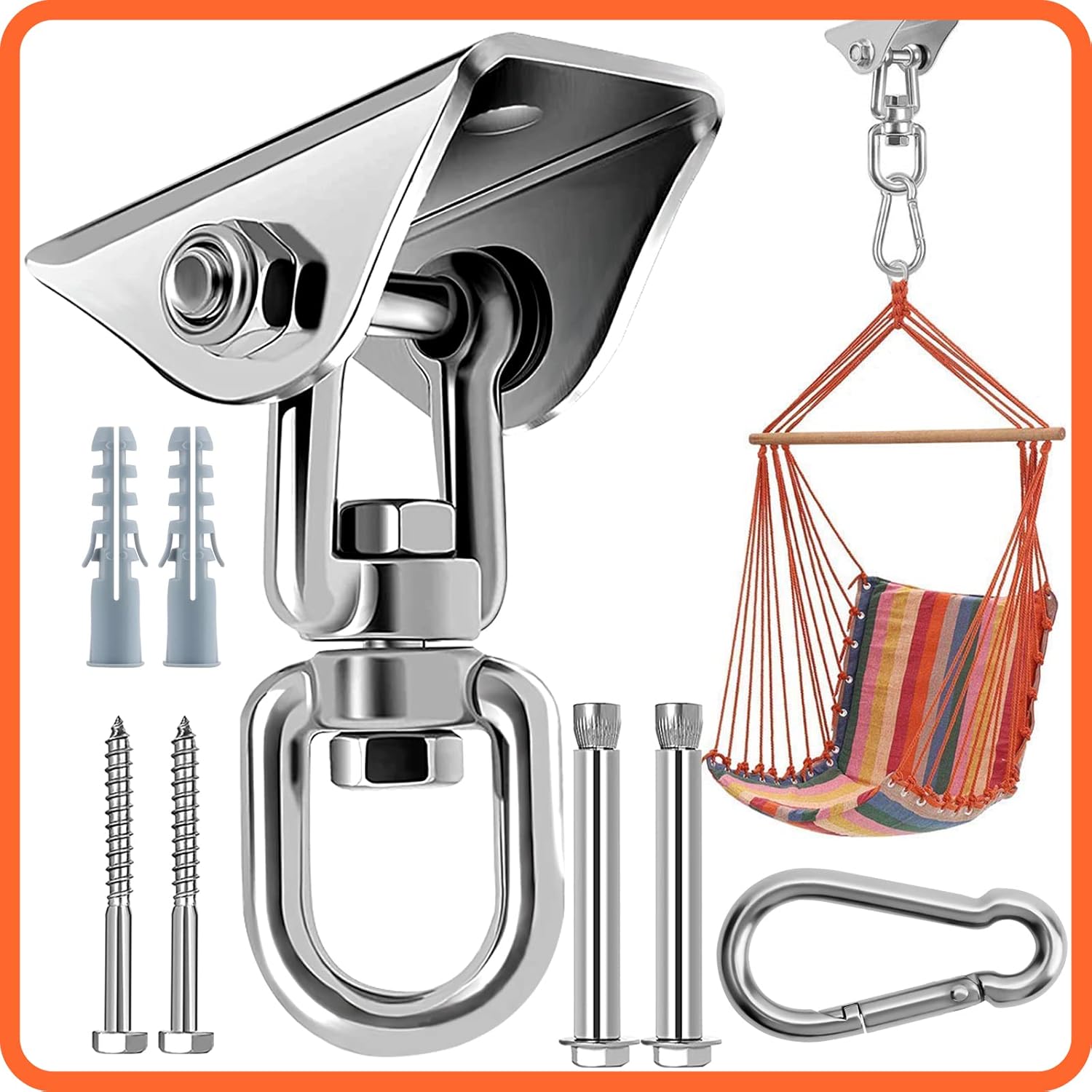 Heavy Duty Swing Hangers 360°Rotate Heavy Duty Hooks for Hanging 304 Stainless S...