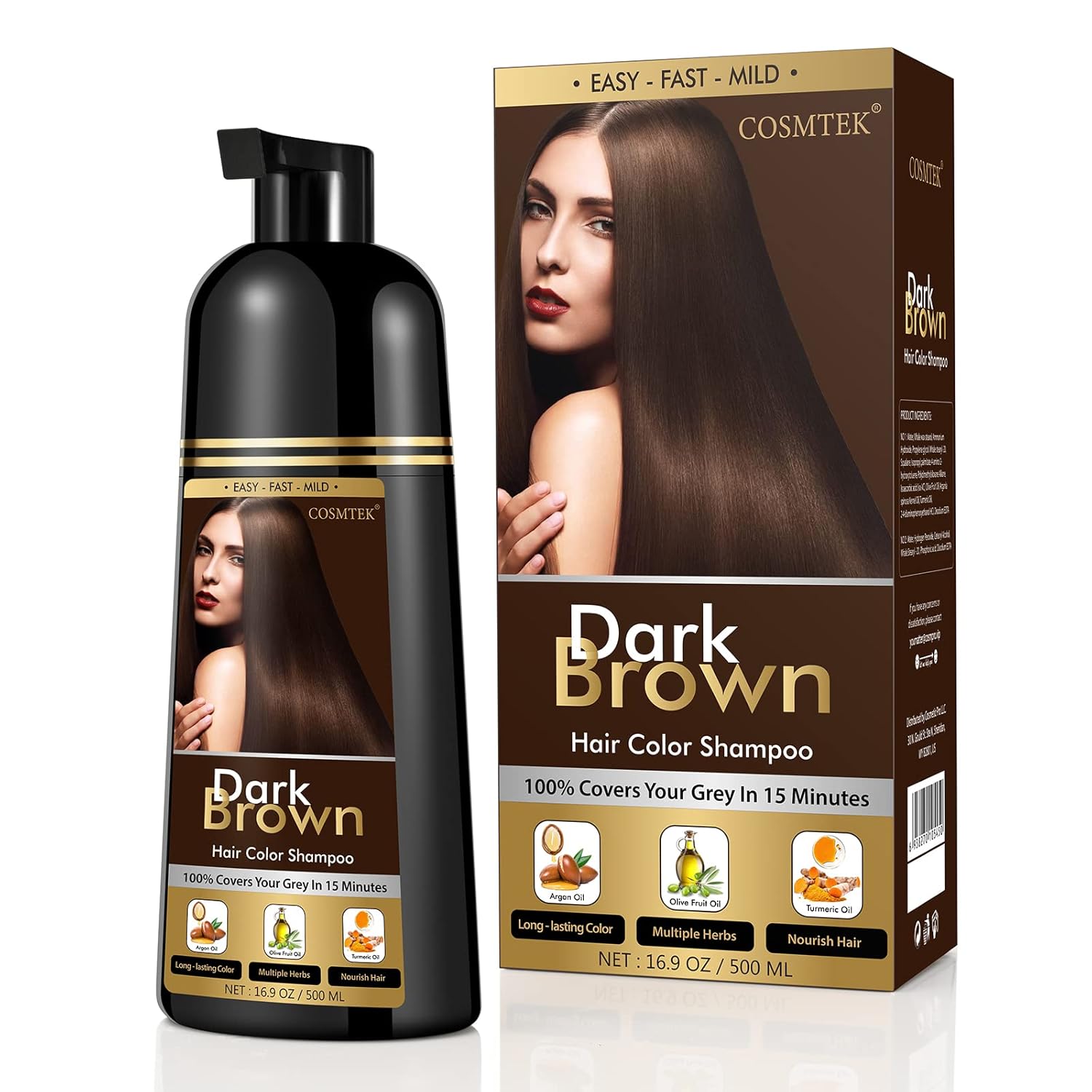 Dark Brown Hair Dye Shampoo, Special Permanent Hair Dye for Men, Innovative Hair...