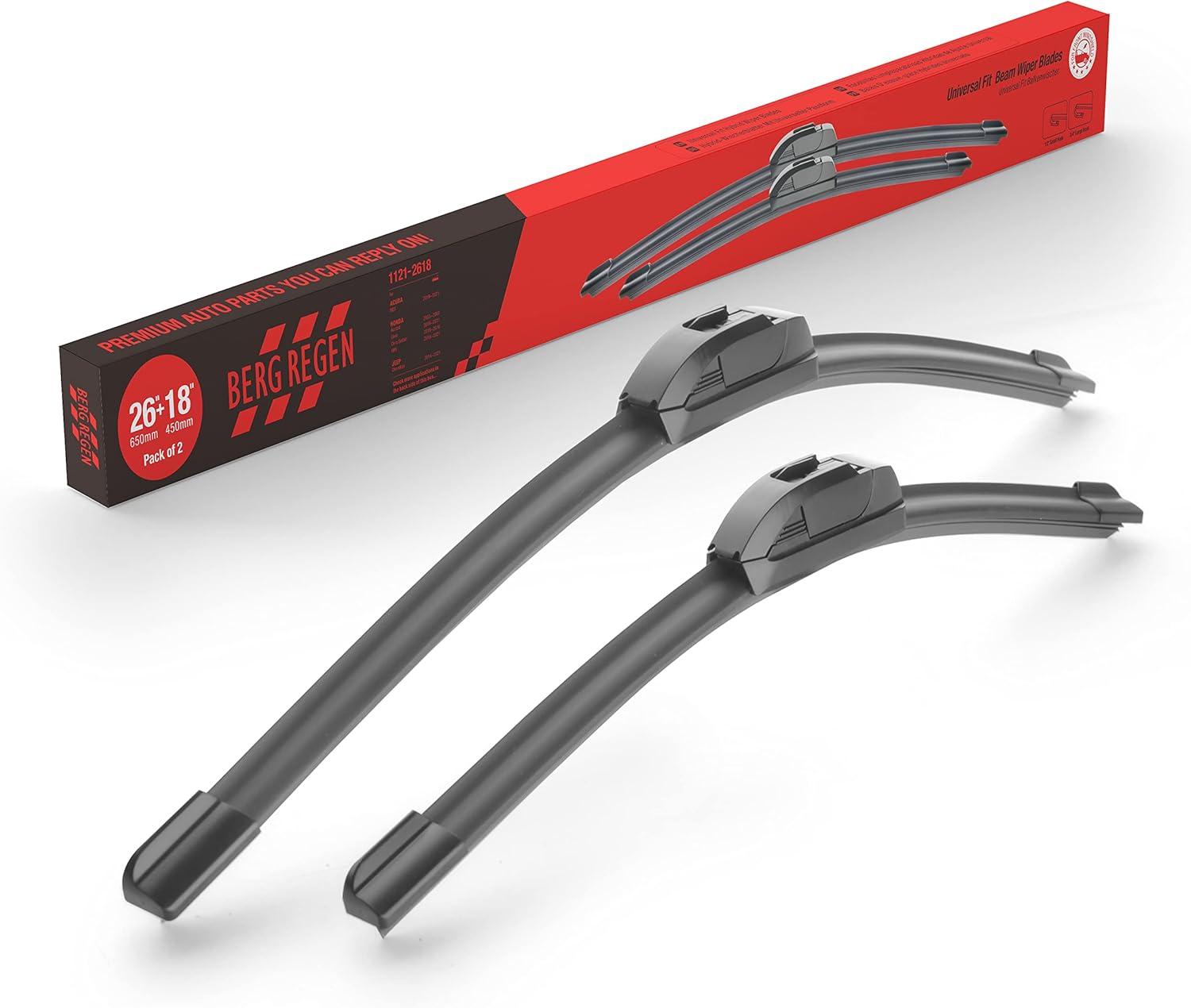 OEM Quality Performance Premium Beam windshield wiper blades 26 and 18,All-Seaso...