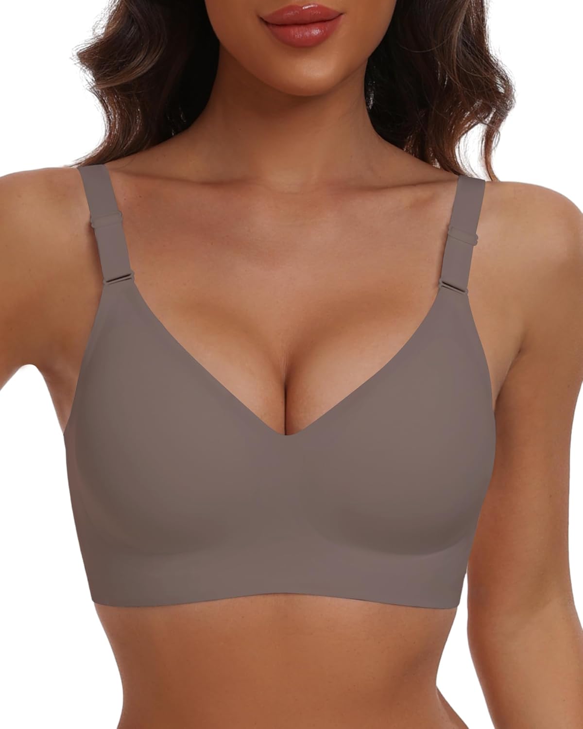 HORISUN Wireless Push Up Full Coverage Bra for Women Seamless Bras with Soft Sup...