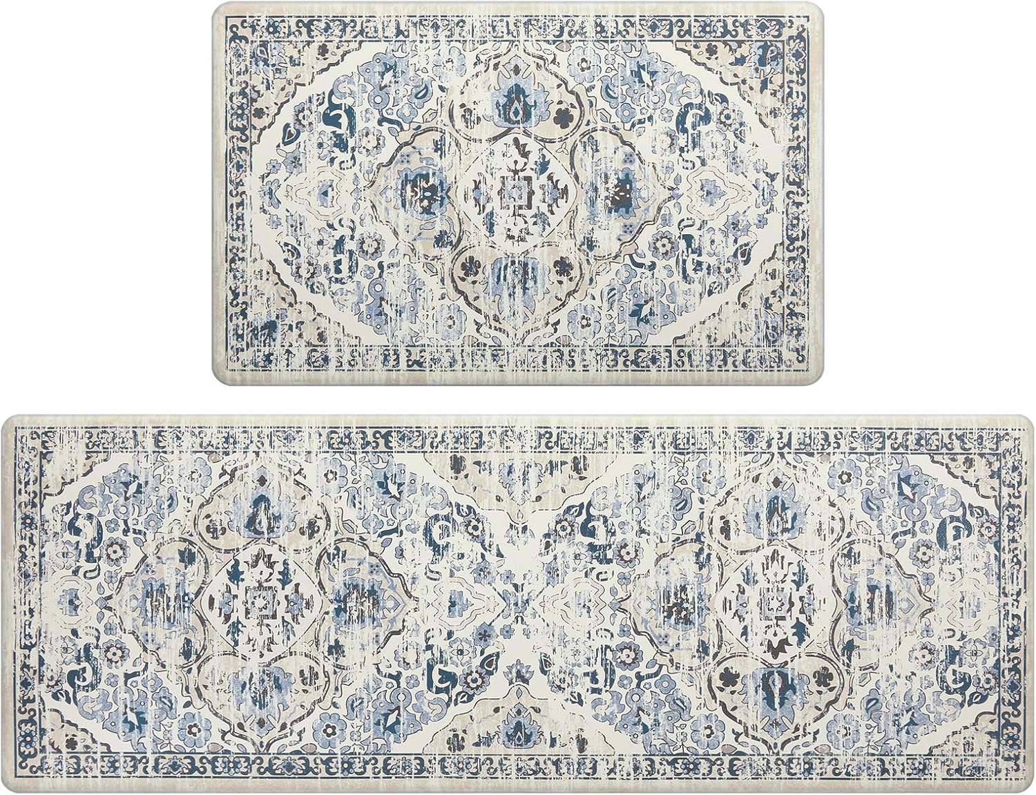 Ileading Kitchen Anti Fatigue Mat Set of 2 Non Skid Waterproof Kitchen Floor Mat...
