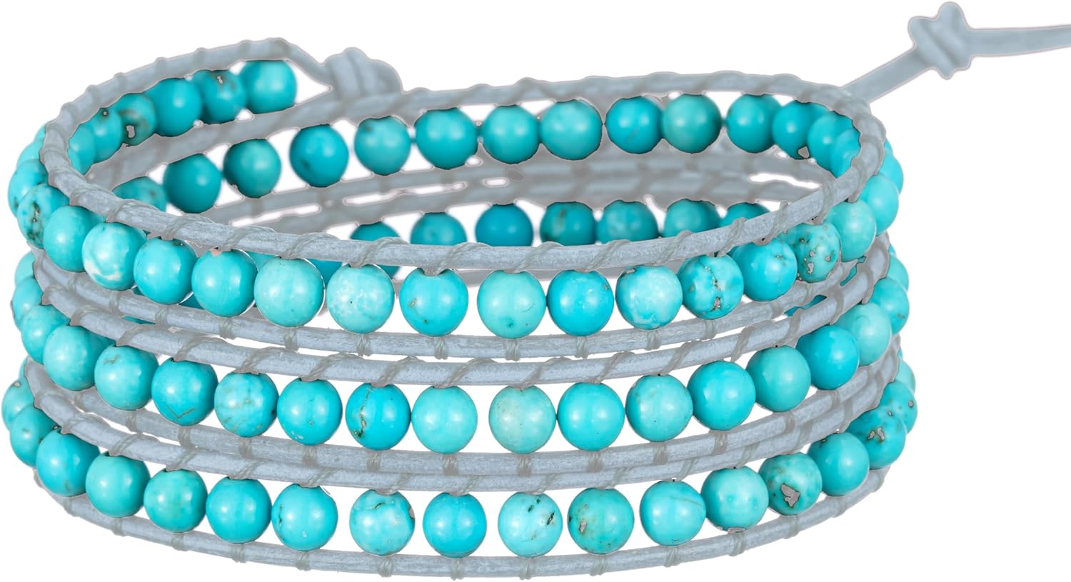 Plumiss Women Boho Handmade Natural Stone Crystal Leather Bead Wrap Bracelets Co...