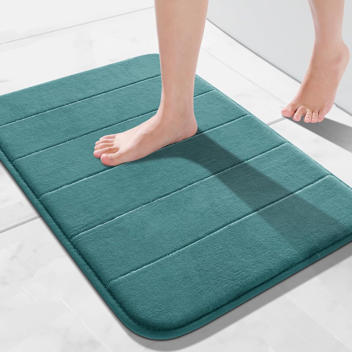 Yimobra Bath Mat 43 x 61 cm, Non Slip Memory Foam Bathroom Shower Mats, Soft and...