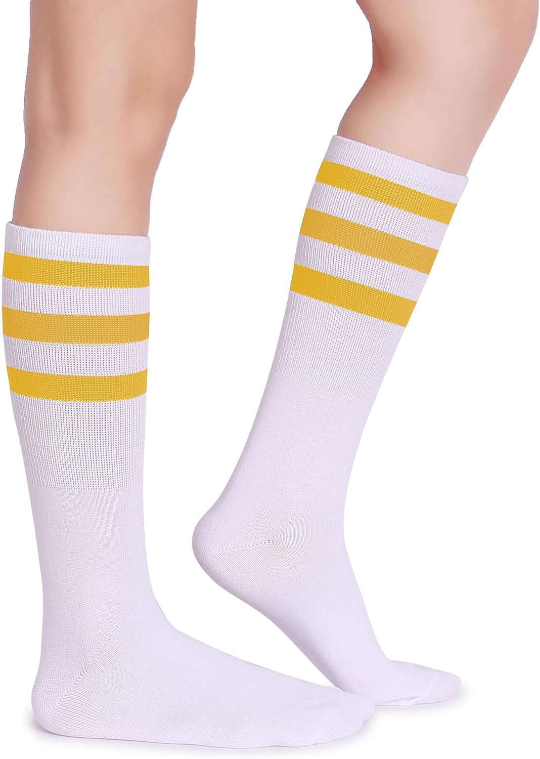 Pareberry Classic Socks, Special Triple Stripes Soft Cotton on the Calf Socks, I...