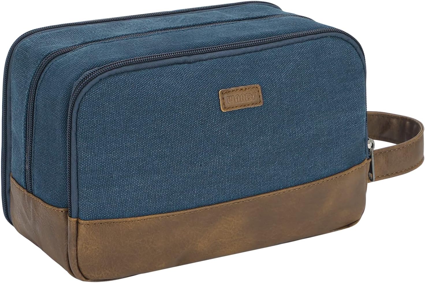 WANDF Travel Toiletry Bag for Men Hanging Dopp Kit Canvas Toiletry Organizer Wat...