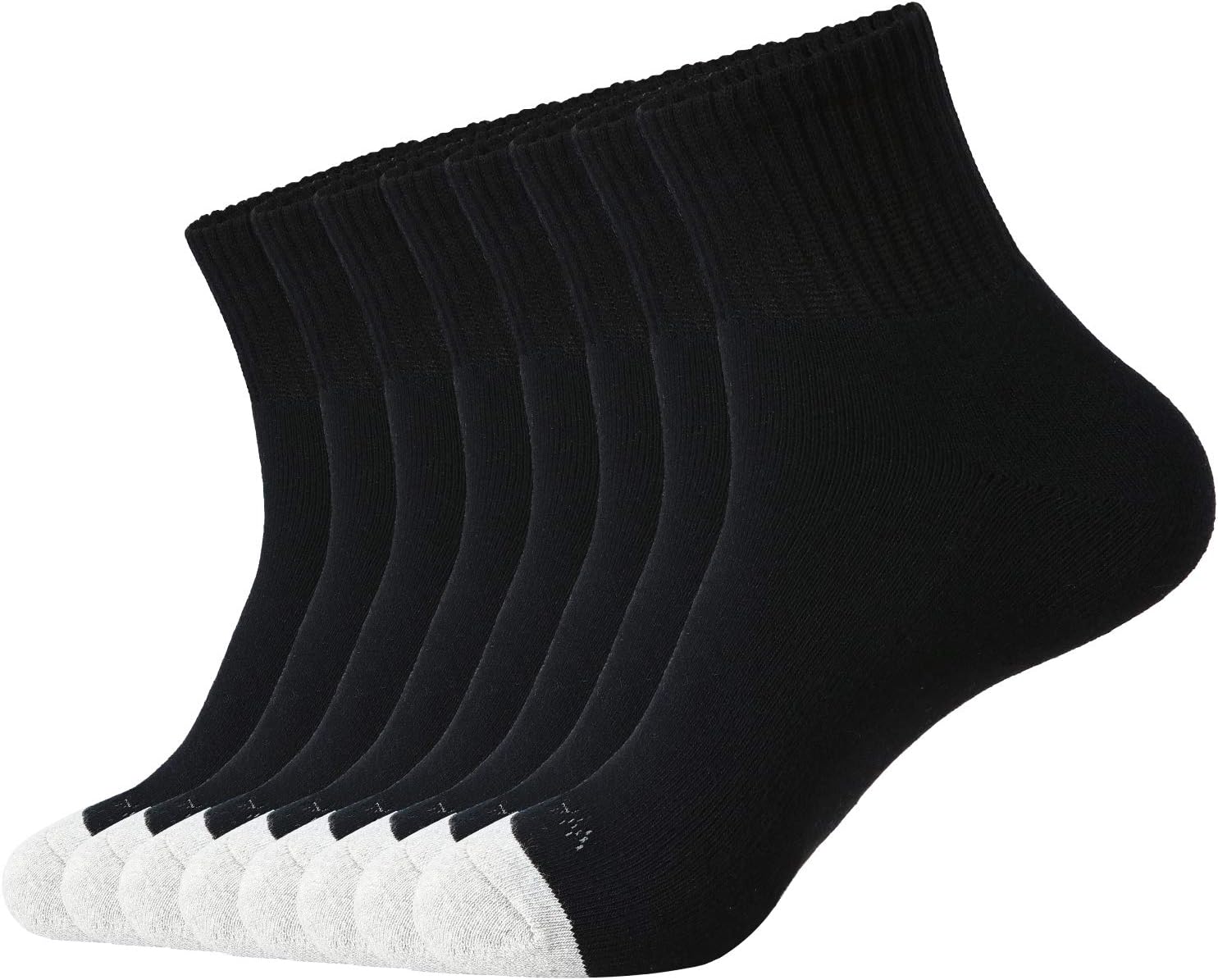 WANDER Men's Athletic Ankle Socks 3/8 Pairs Thick Cushion Running Socks for Men&...