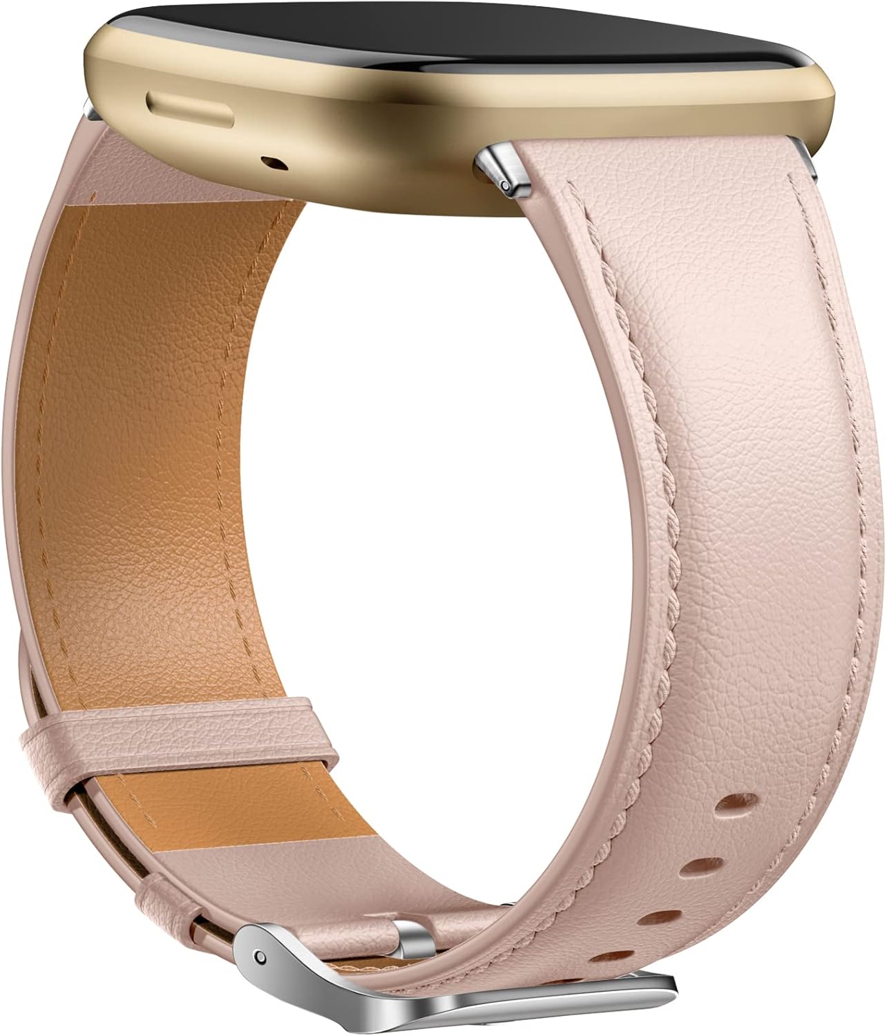 Dirrelo Leather Strap Compatible with Fitbit Versa 3 Strap/Fitbit Sense 2/Sense...