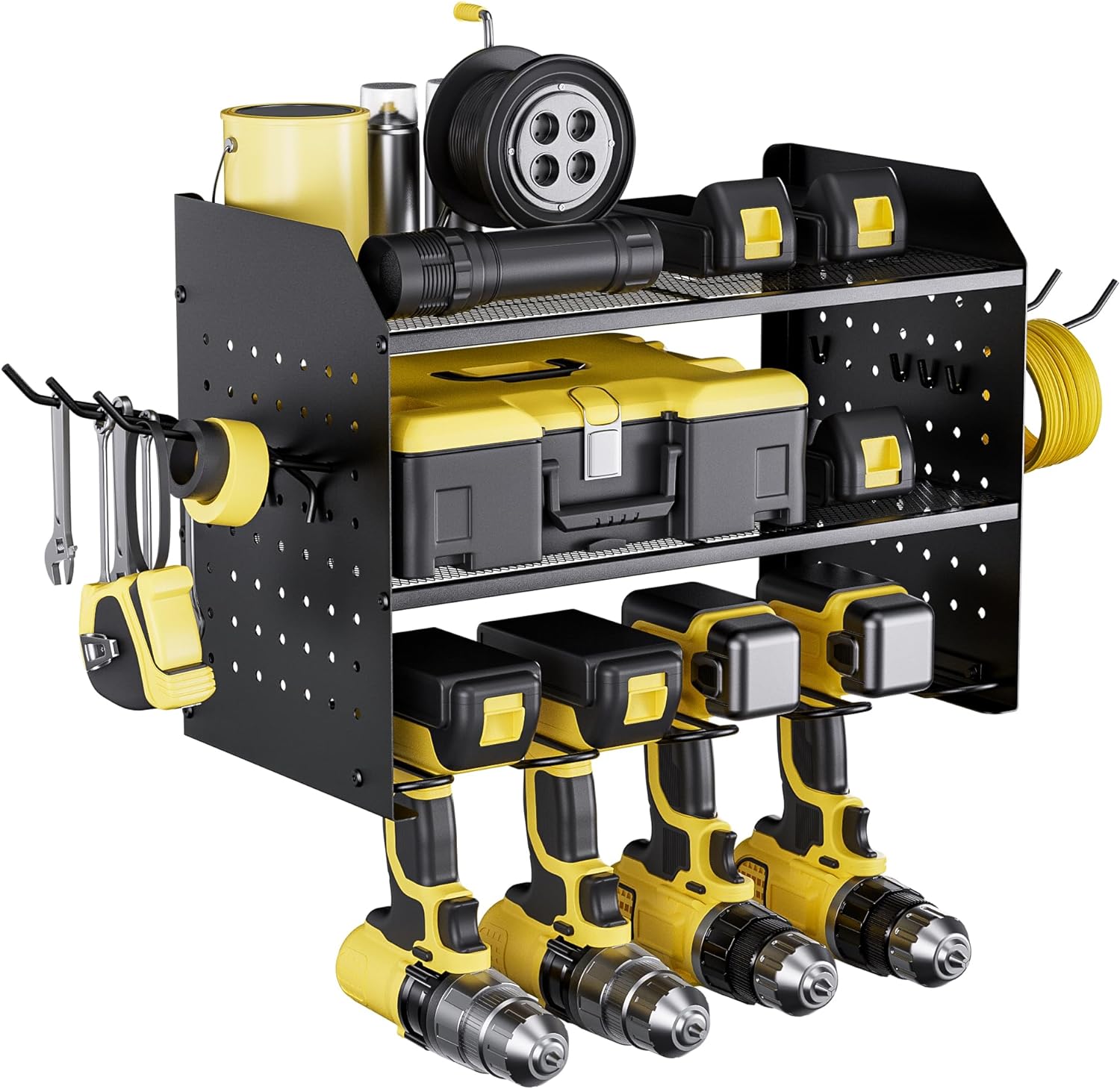TRZZ Power Tool Organizer, Special Drill Holder, Innovative Wall Mount Organizer...