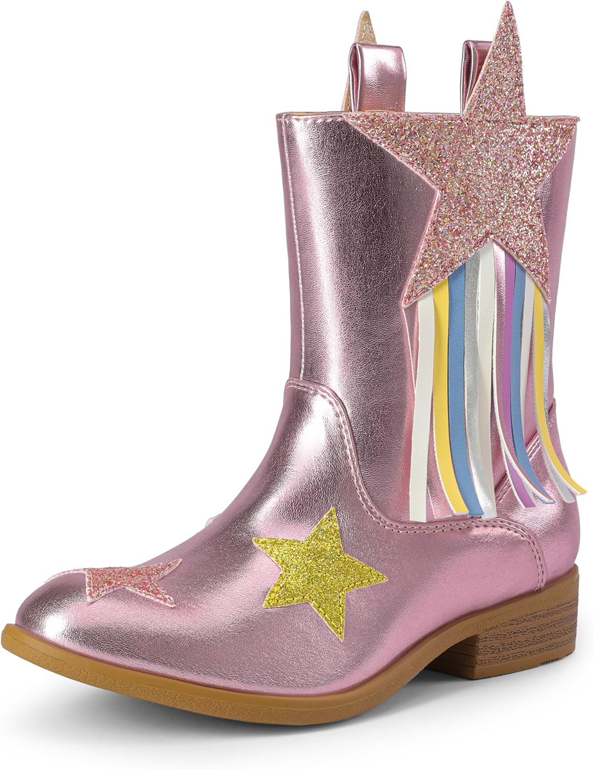 DREAM PAIRS Girls Cowgirl Cowboy Western Mid Calf...