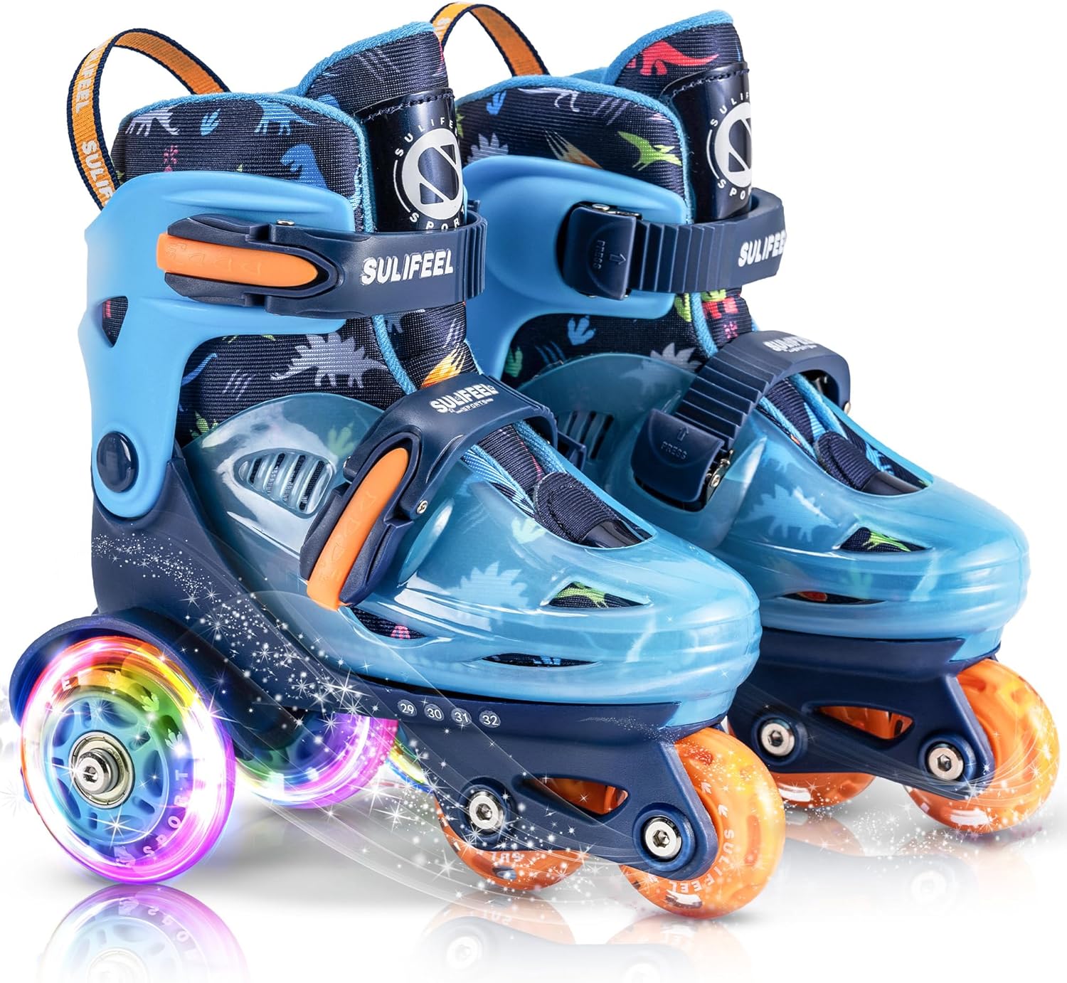 SULIFEEL Adjustable Roller Skates for Girls Boys Kids,Fun Illuminating Light Up...