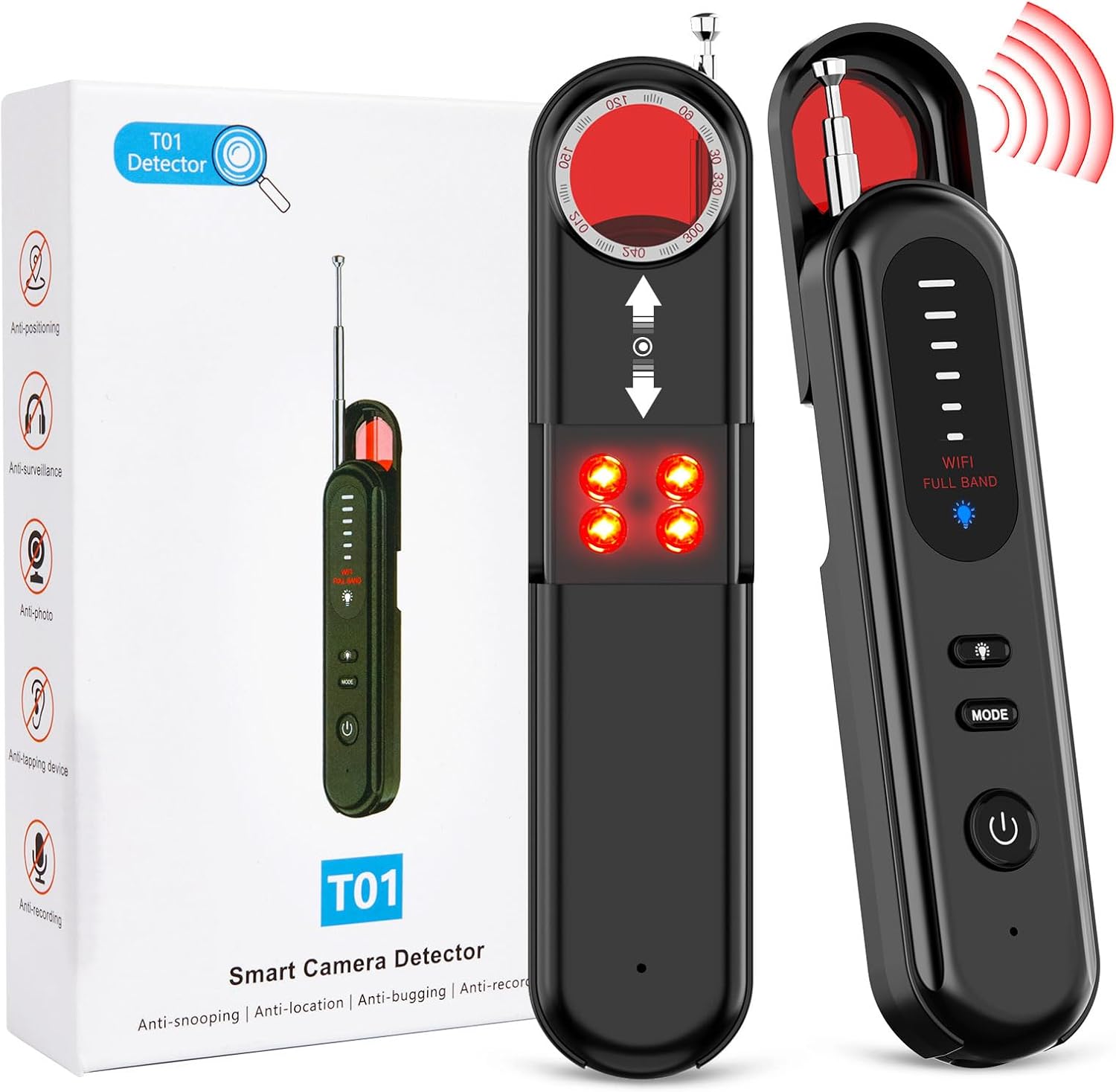 Portable Hidden Camera Detectors, Special Anti Spy Camera Finder GPS Tracker Det...