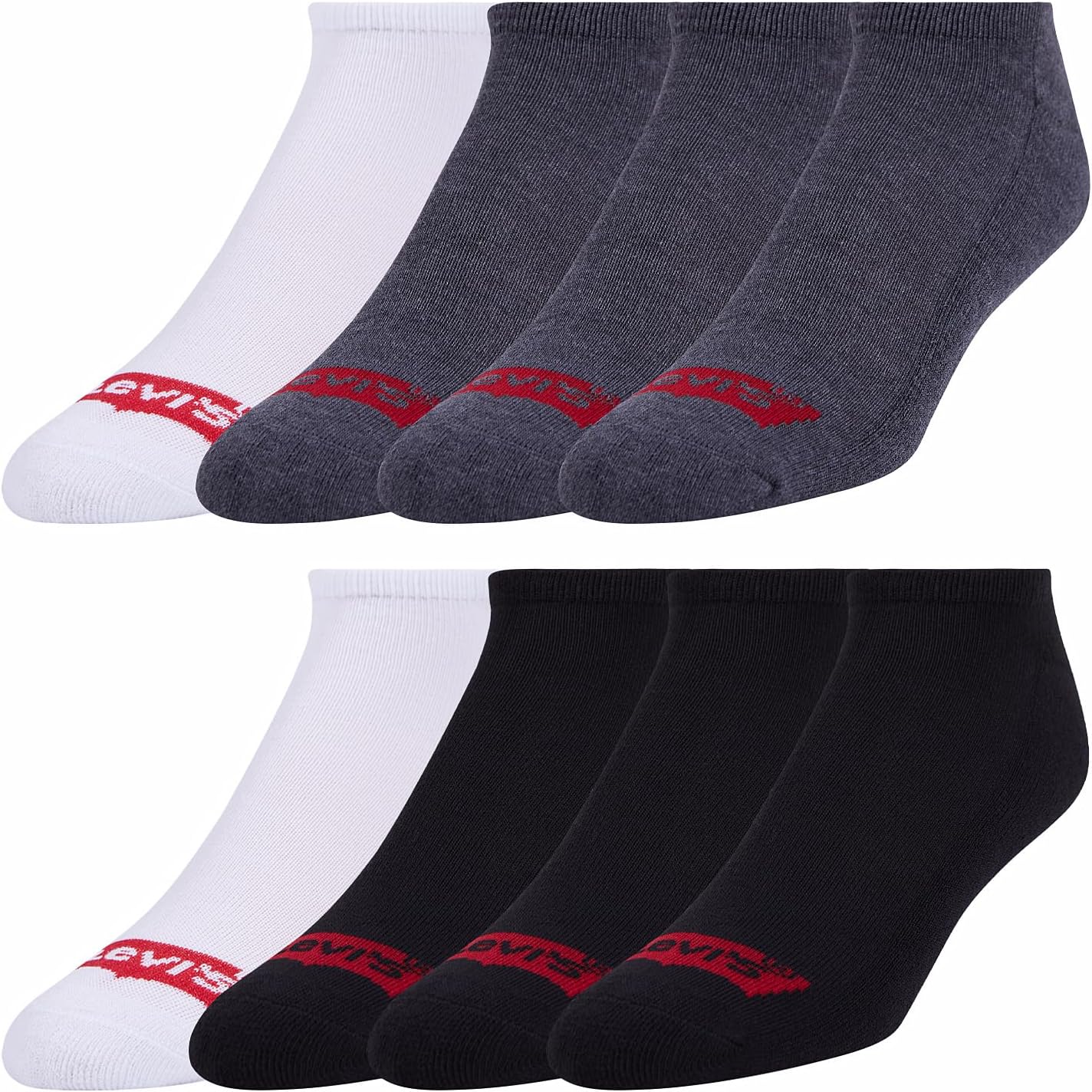 Levi's Men Socks, Special Men's Socks 8 Pairs Crew, Premium Low Cut No Show Men'...