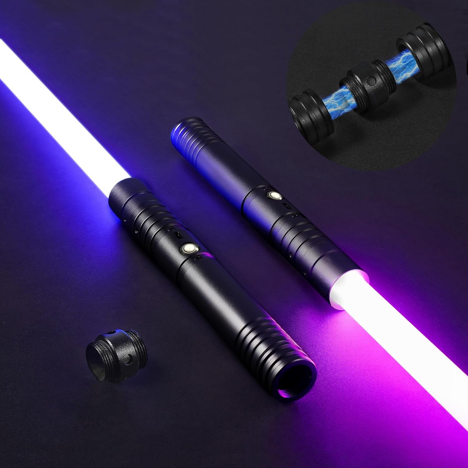 Dueling Lightsaber Alloy Handle Light Saber 15 Colors with 3 Sound Modes Type-C...
