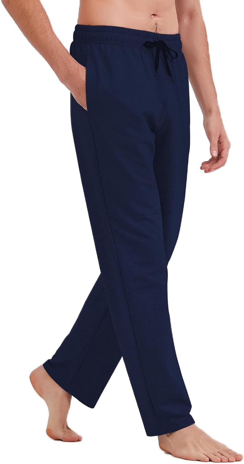Idtswch 30/32/34/36/38/40 Long Inseam Mens Tall Sweatpants Open Bottom Joggers A...