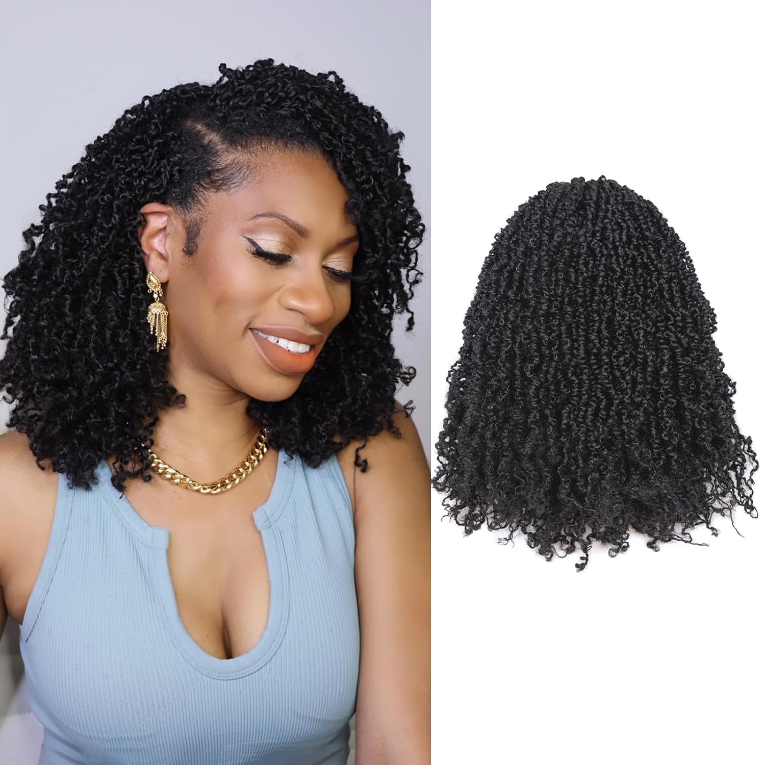 Toyotress Yanky Twist Crochet Hair - 12 Inch 8 Packs (30 Strands/Pcs) Pre-twiste...