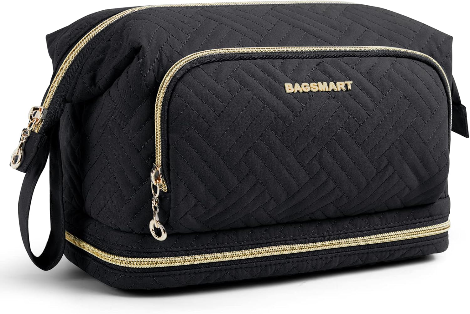 BAGSMART Travel Makeup Bag, Special Cosmetic Bag for Makeup Organizer, High-Qual...