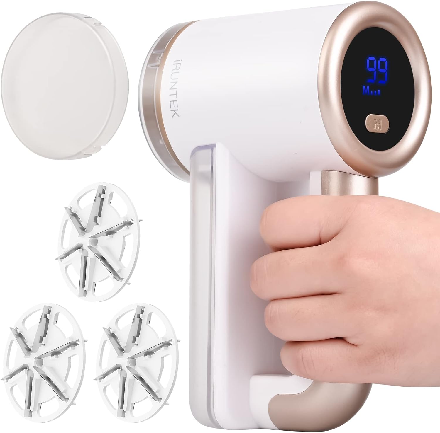 iRUNTEK Rechargeable Fabric Shaver, Special Electric Commercial Lint Remover wit...
