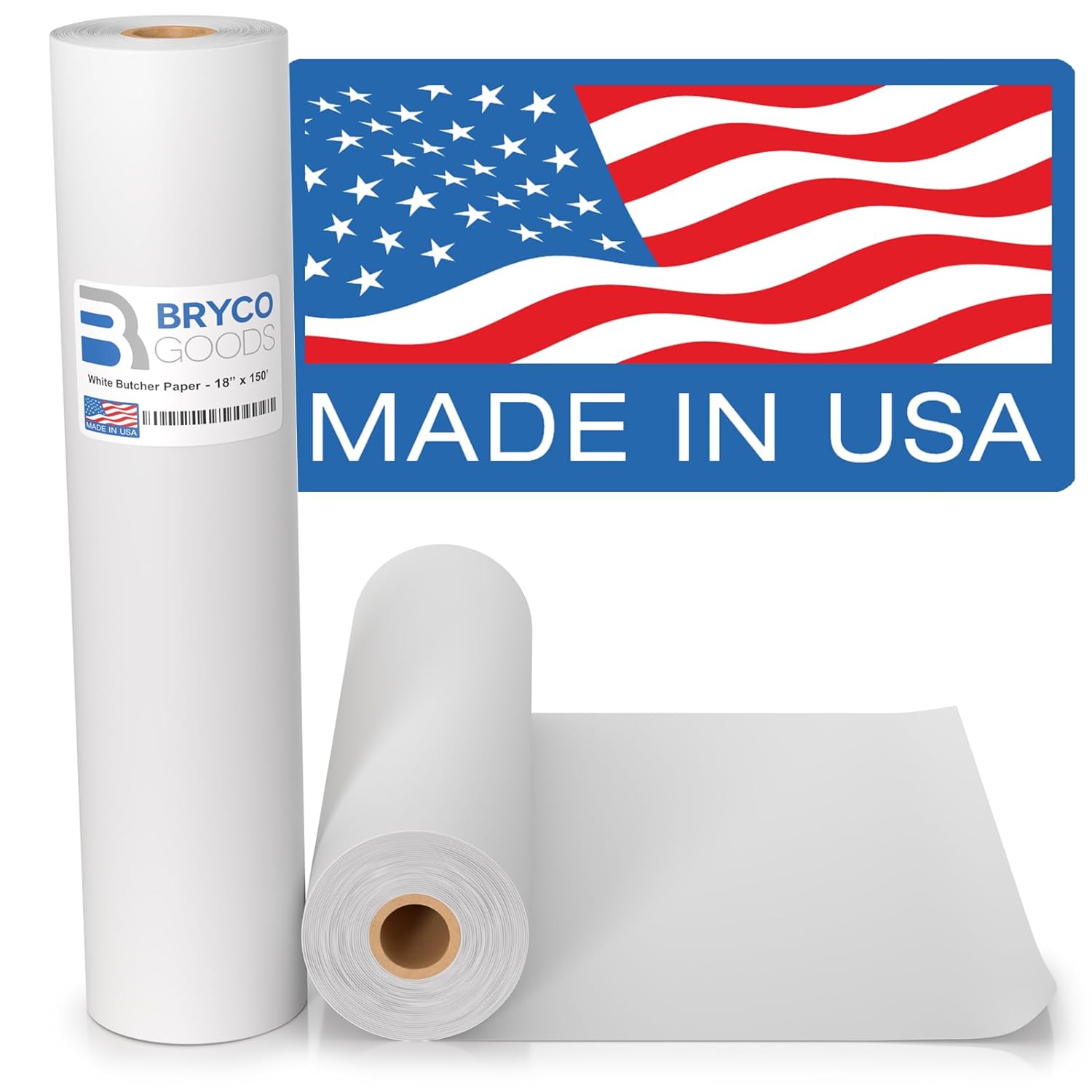 White Kraft Butcher Paper - 18'' x 150' - Versatile & Durable Butcher Paper Roll...