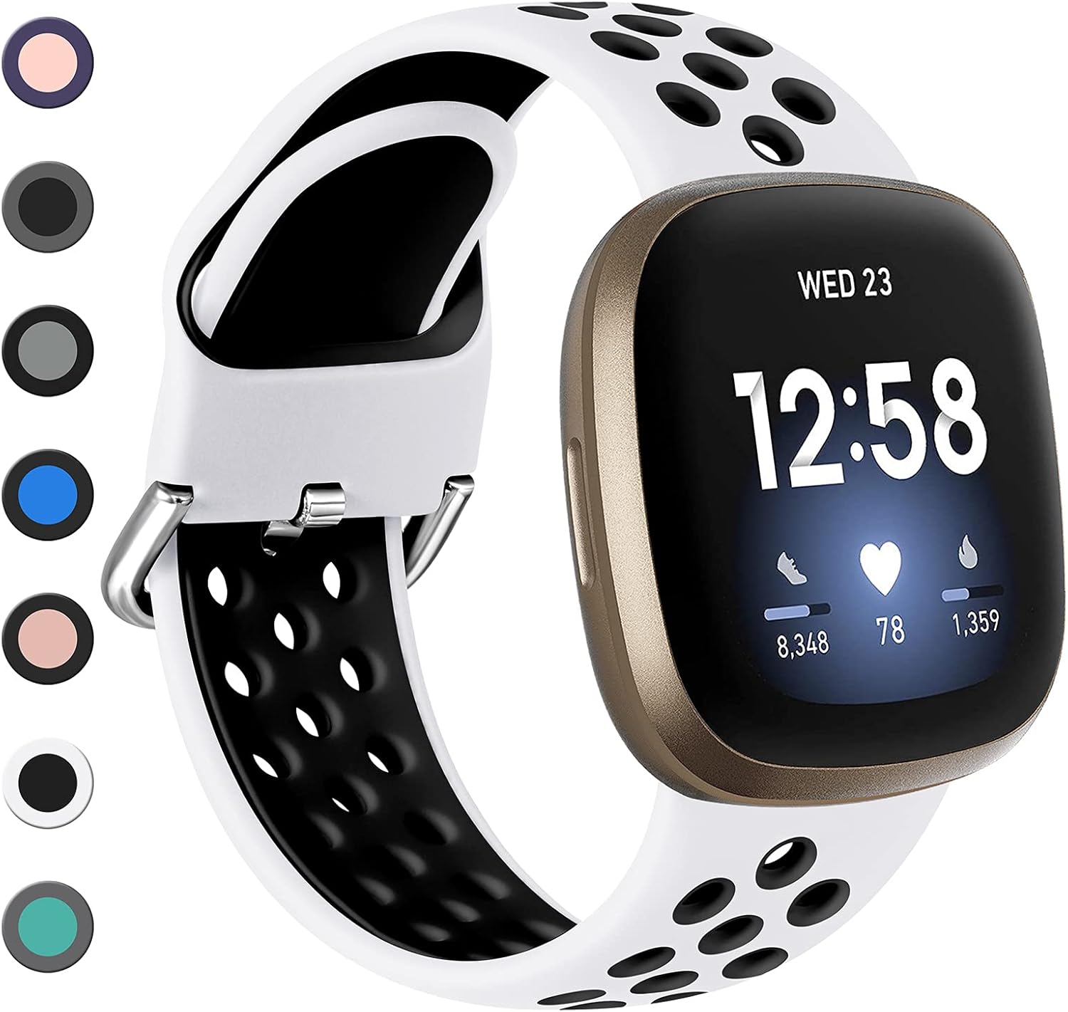 Dirrelo Strap Compatible with Fitbit Versa 3 Strap/Fitbit Sense Strap/Fitbit Ver...