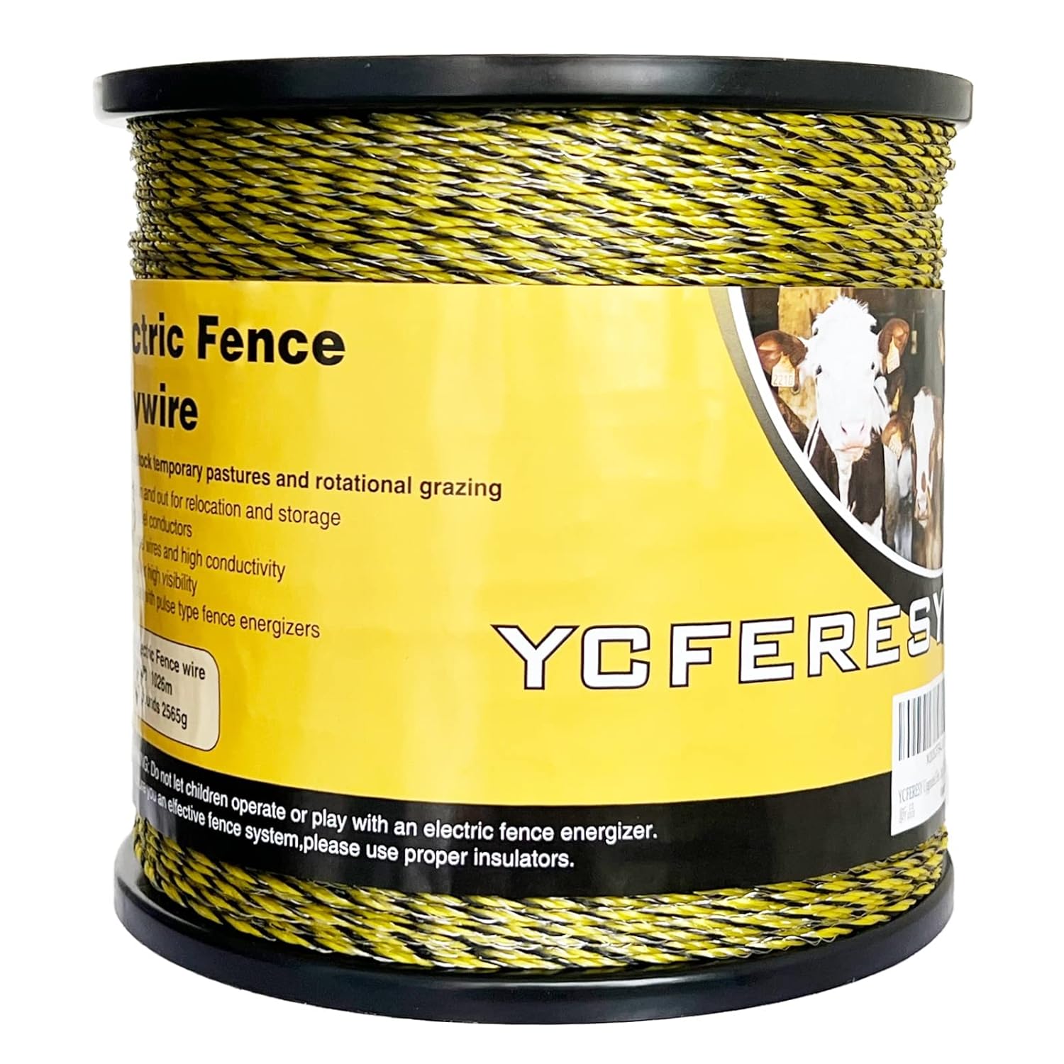 Upgraded Electric Fence Polywire 3366 Feet 1026 Meters, 6 Stainless Steel Strand...