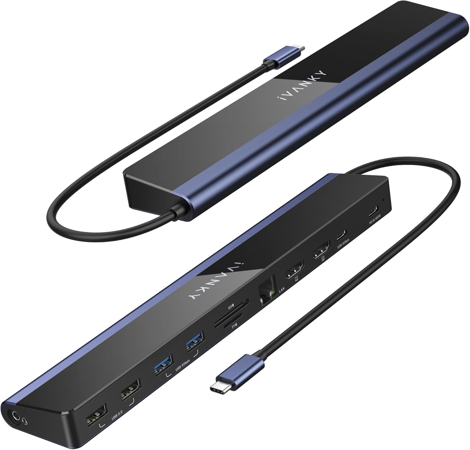 iVANKY Laptop Docking Station Dual Monitor 4K@60Hz, 12-in-1 USB C Dock 2*HDMI 3....