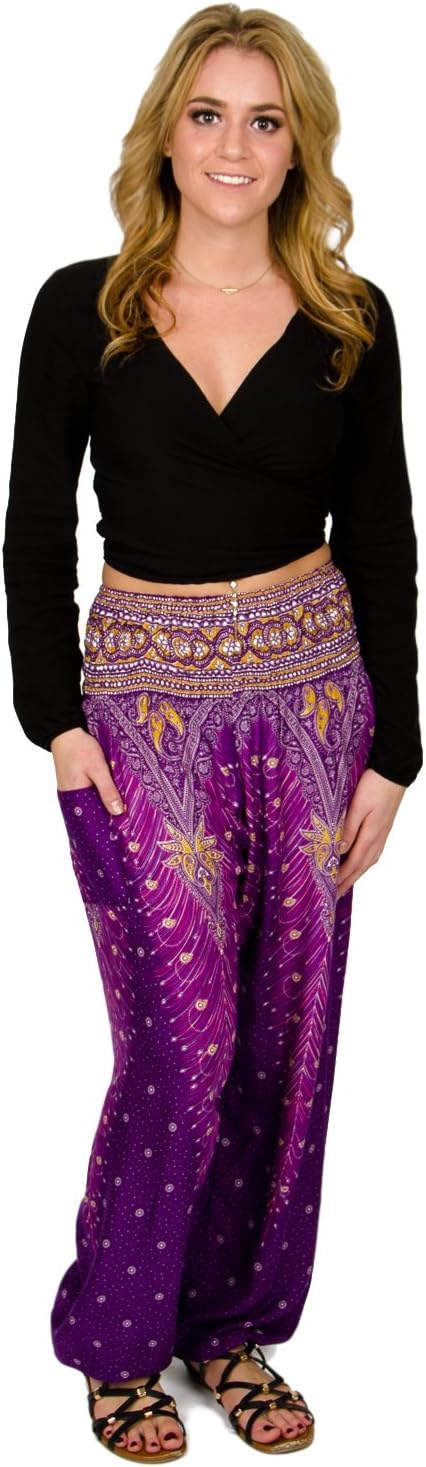 Happy Trunks Harem Pants, Special Women's Yoga Pants with Pockets, Innovative Hi...