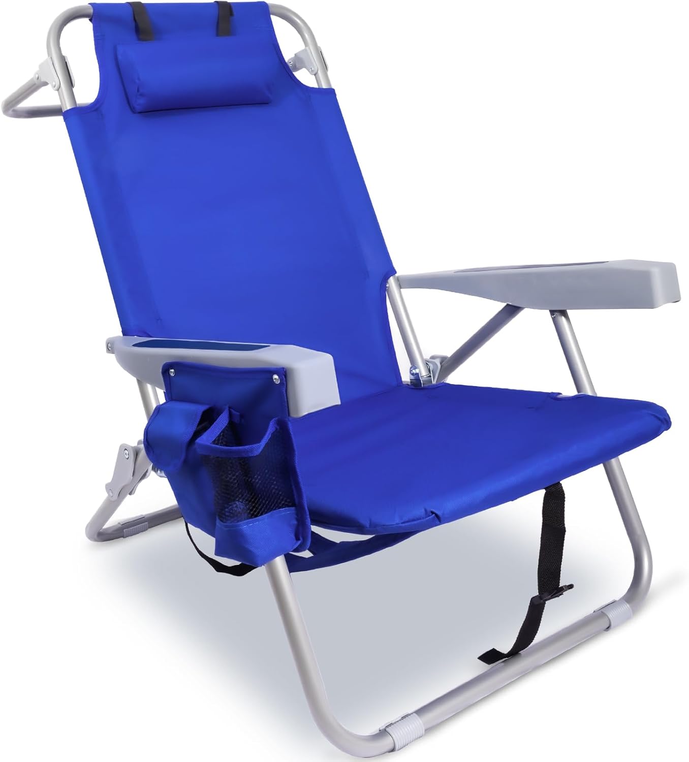 Beach Chair with Backpack Straps, Heavy Duty Backpack Beach Chairs for Adults wi...