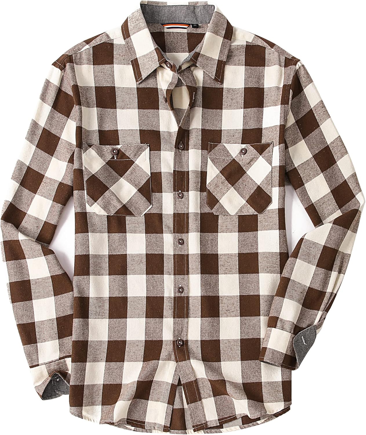 WARHORSEE Flannel Shirt for Men Long Sleeve Regular Fit Button Down Casual Plaid...