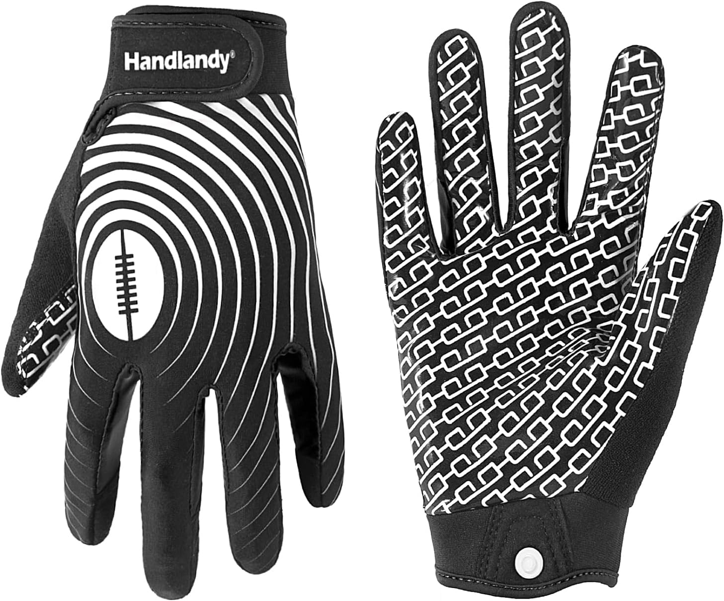 HANDLANDY Youth Football Gloves, Sticky Wide Receiver Gloves for Kids & Adult, W...