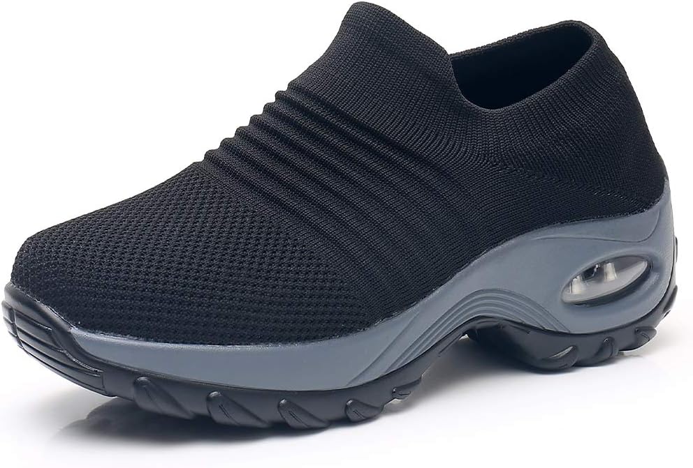 Women's Walking Shoes Sock Sneakers - Mesh Slip On Air Cushion Lady Girls Modern...