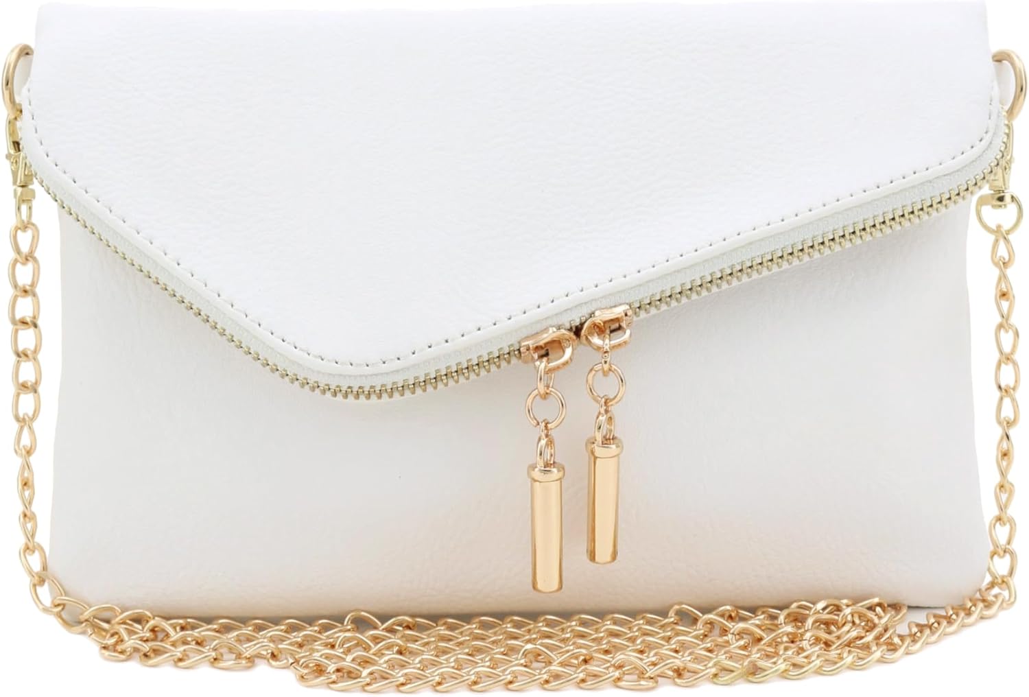 FashionPuzzle Envelope Clutch, Special Evening Bag for White Collection, Unique...