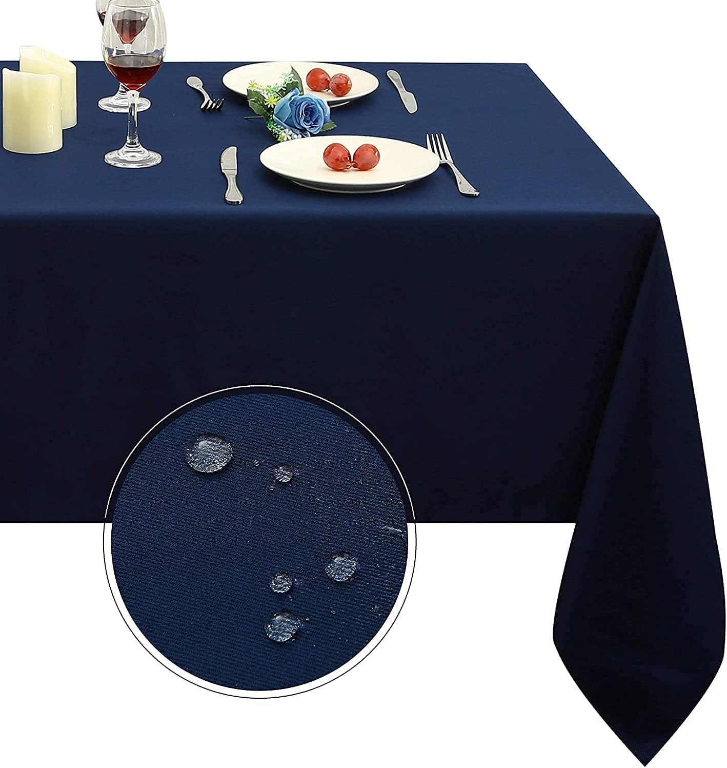 Obstal Rectangle Table Clothes for 8 Foot Rectangle Tables, Oil-Proof Spill-Proo...