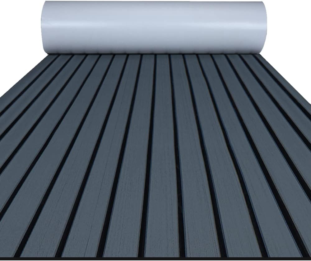 FOCEAN Boat Flooring EVA Foam Boat Decking Faux Teak Marine Flooring Boat Mat Bo...