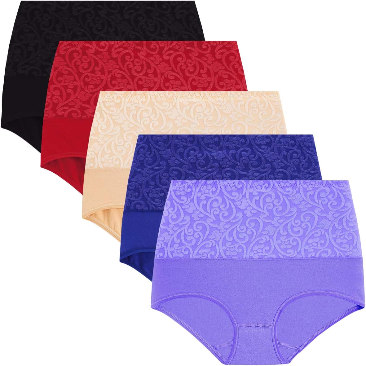 YaShaer Women High Waist Cotton Knickers Briefs Tummy Control Underwear C-Sectio...