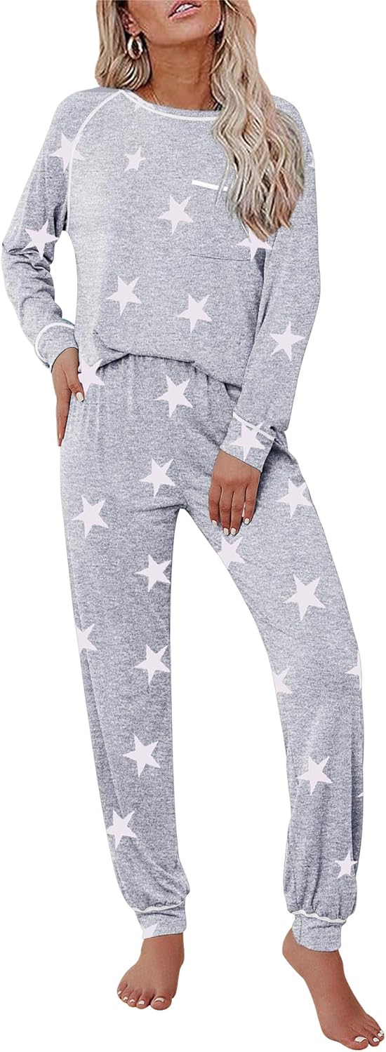 Ekouaer Pajamas Set, Special Soft Comfy Pjs Sets, Innovative Long Sleeve Sleepwe...