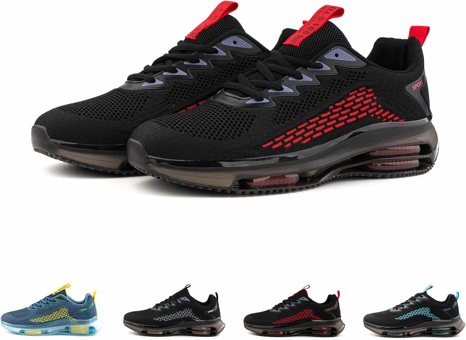 Hitmars Mens Trainers Road Running Shoes Trail Gym Sports Cushioned Lightweight...