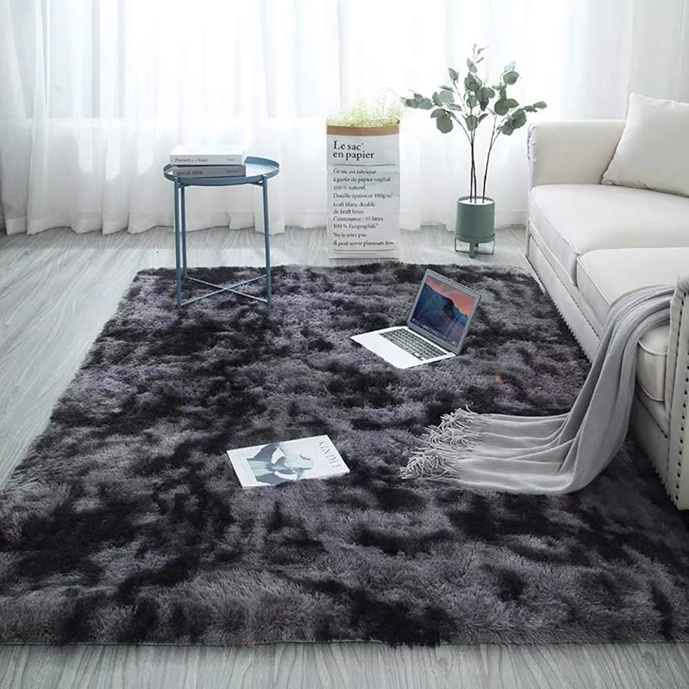 Blivener Soft Touch Area Rug Bedroom Anti-Skid Yoga Carpet Shaggy Rugs Fluffy Mo...