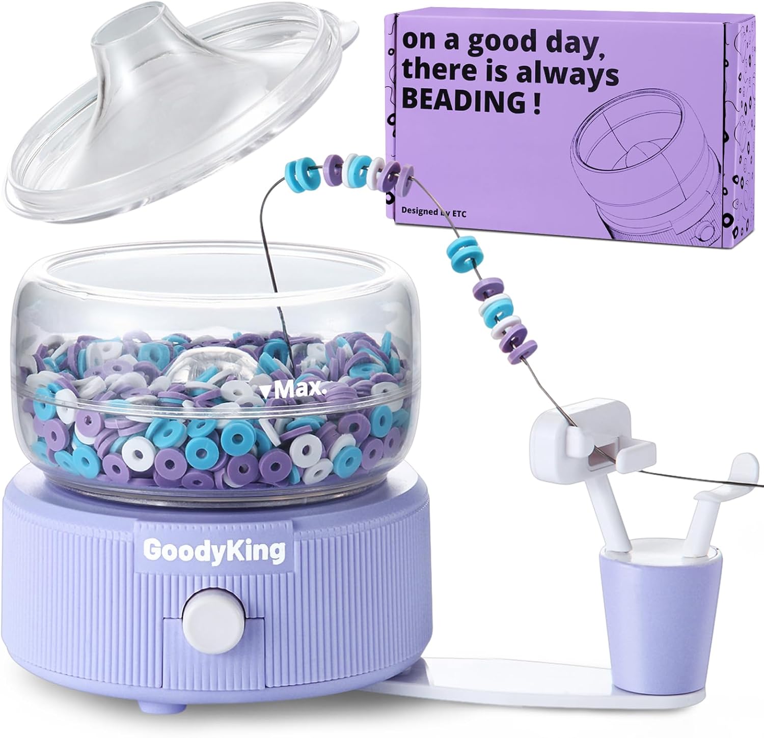 Goody King Clay Beads Spinner for Bracelet Making Kit - Bead Spinner Needles Inc...
