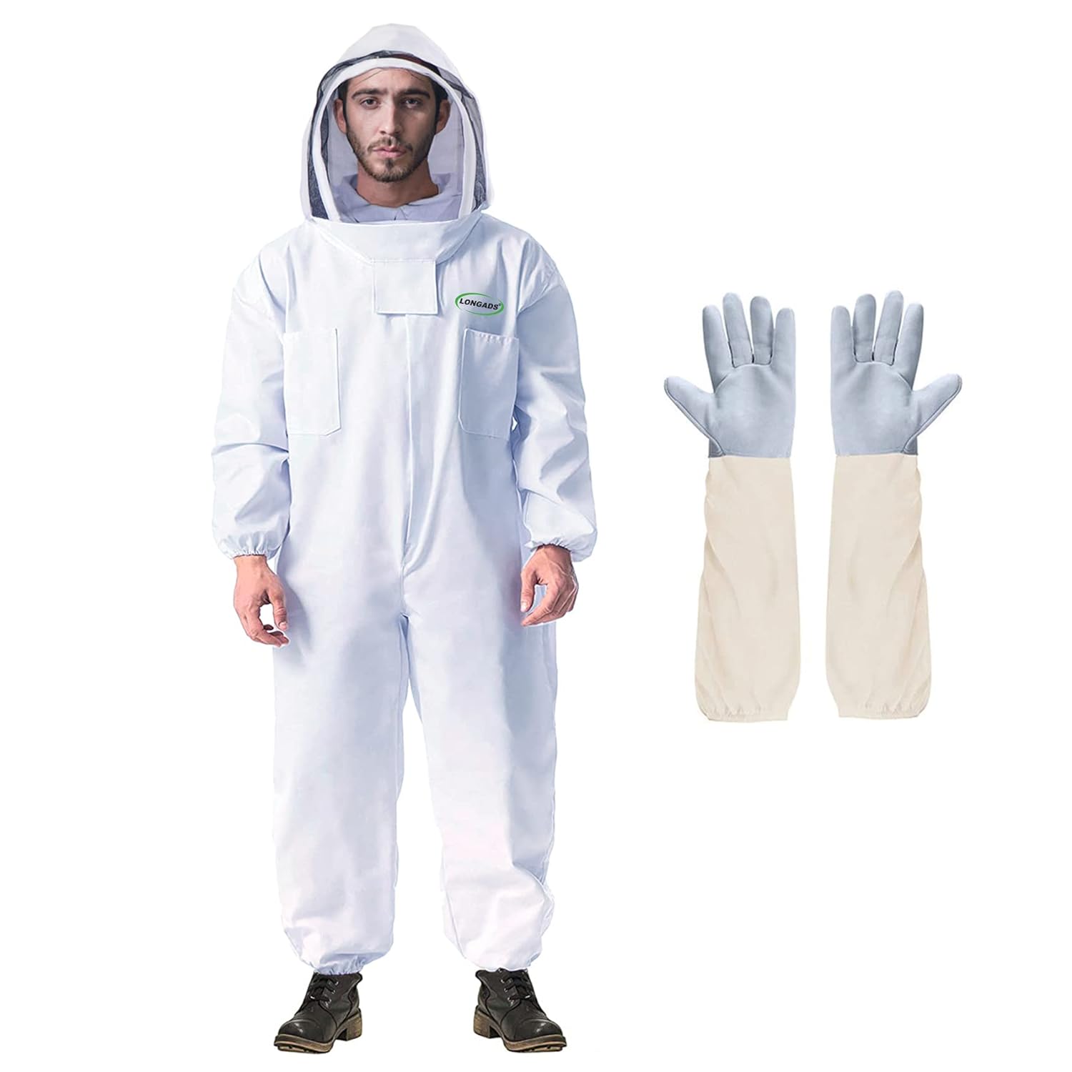 LONGADS Professional Bee Suit for Men Women, Beekeeping Suit Beekeeper Suit with...