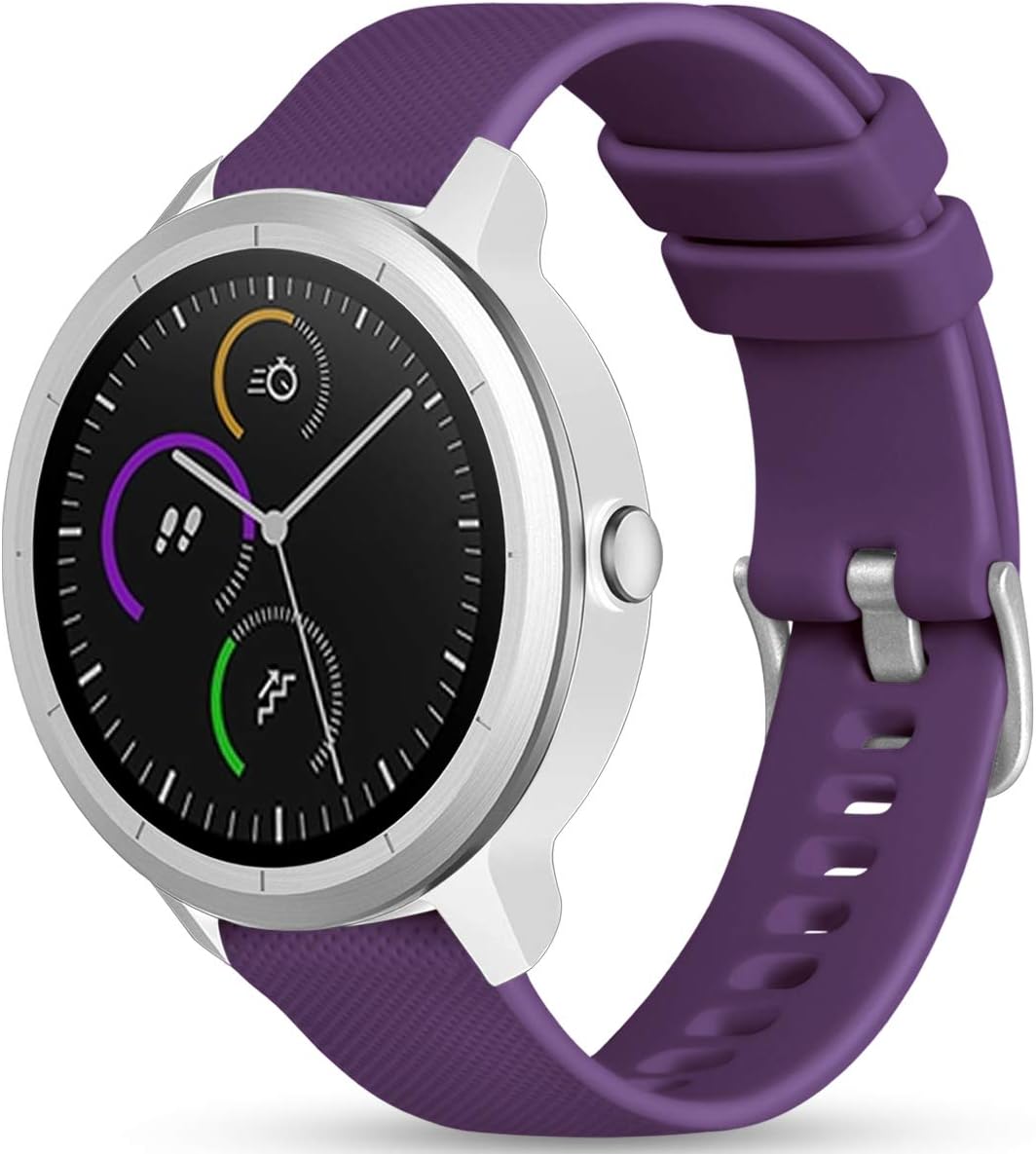 Vobafe 20mm Strap for Garmin Vivoactive 3/3 Music/Venu/Venu 2 Plus/sq/sq 2/Forer...