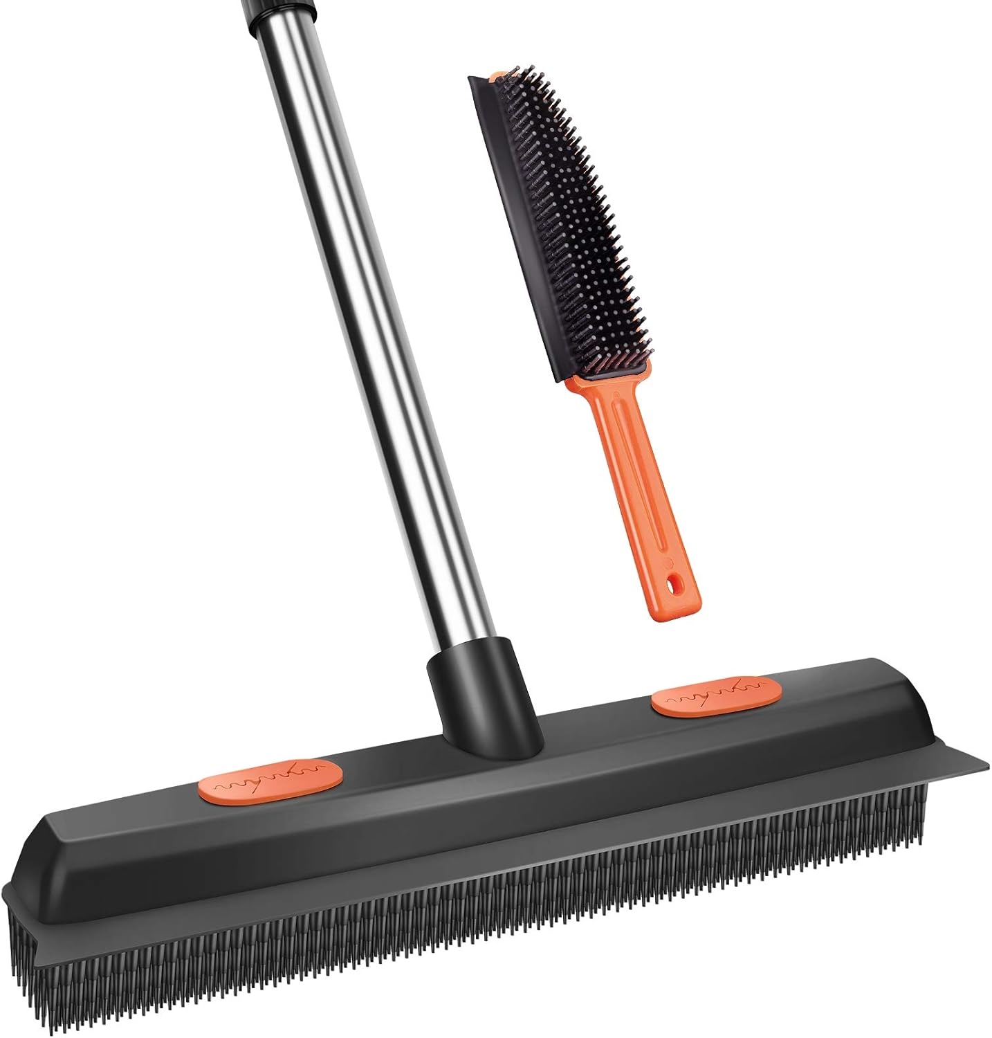 Conliwell Rubber Pet Hair Removal Brush with Squeegee, Portable Detailing Lint R...